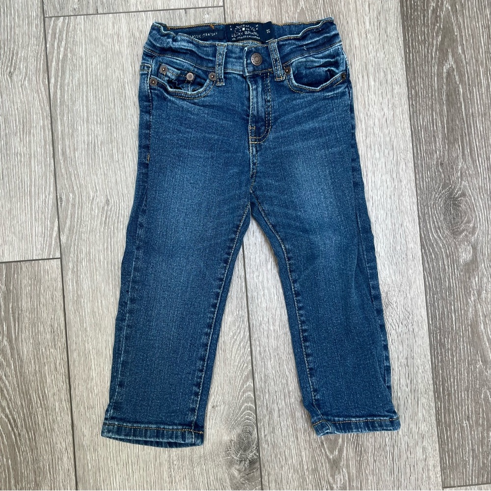 LUCKY BRAND CLASSIC STRAIGHT DARK WASH DENIM JEANS 2T